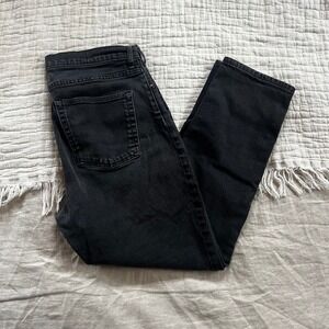 Everlane High Waist Straight Leg Jeans Womens 32 Regular Black Washed